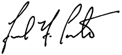 Fred Cate's signature